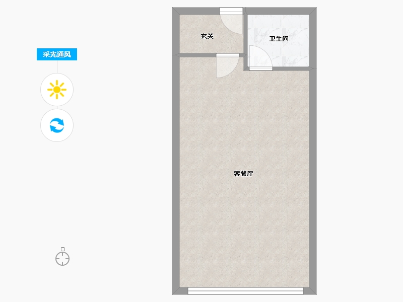 浙江省-温州市-南湖未来ONE-41.85-户型库-采光通风