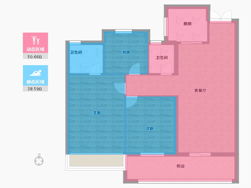 浙江省-温州市-新宏地大诚万象风华-80.00-户型库-动静分区