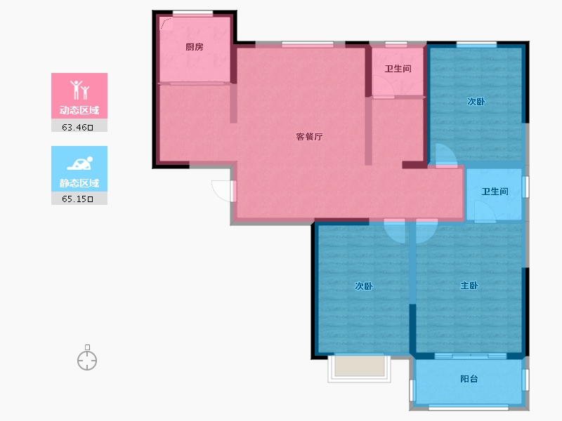 河南省-南阳市-名门中州府-114.00-户型库-动静分区