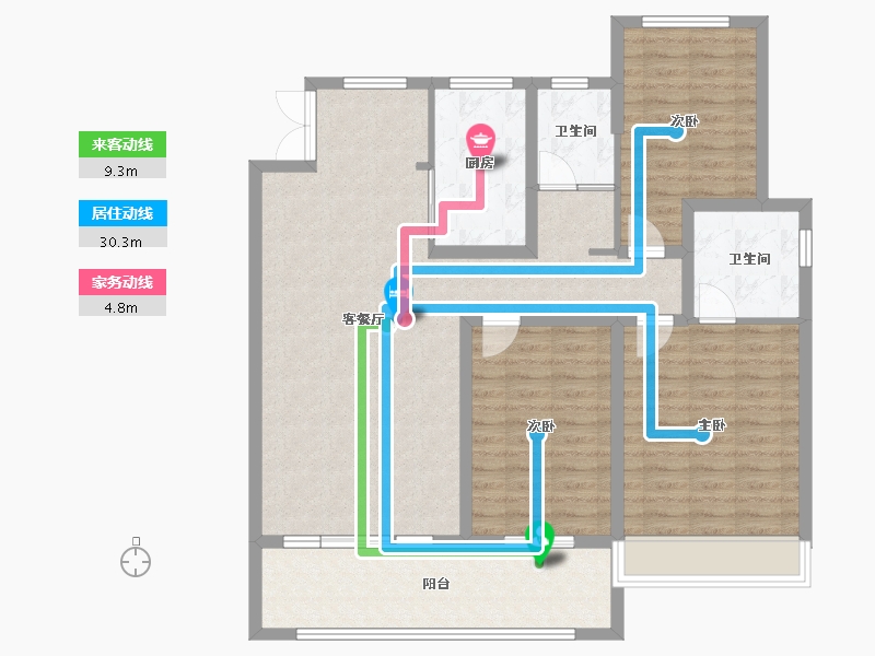 河南省-焦作市-腾飞花园-115.00-户型库-动静线