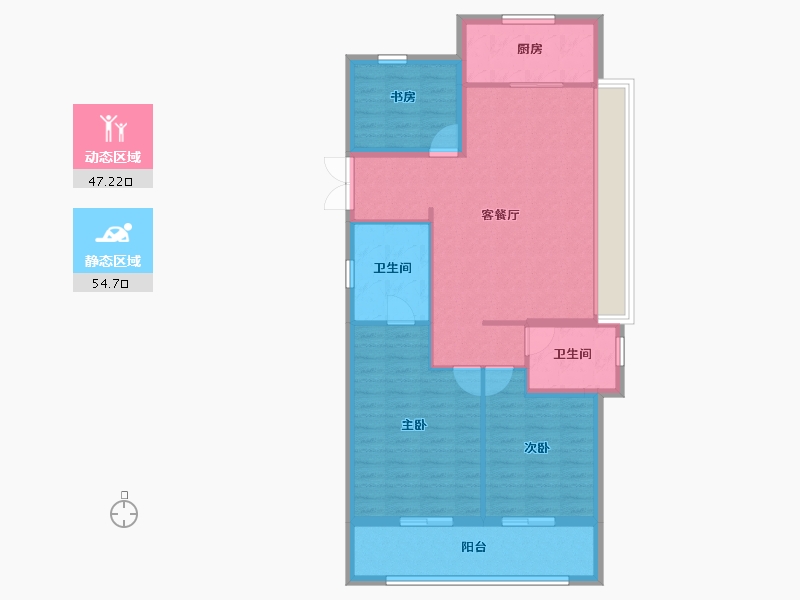 浙江省-温州市-新宏地大诚万象风华-92.00-户型库-动静分区