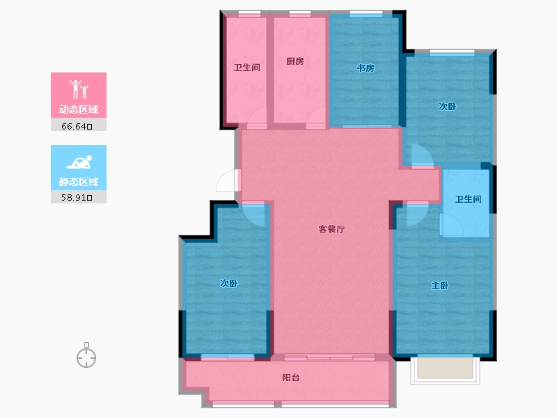 山东省-潍坊市-宏力壹号院-112.41-户型库-动静分区