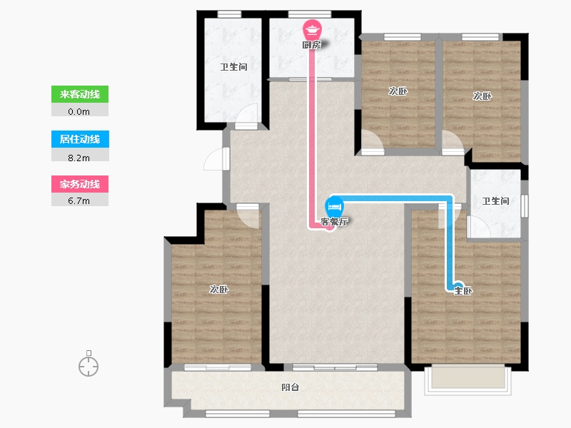 山东省-潍坊市-宏力壹号院-132.01-户型库-动静线