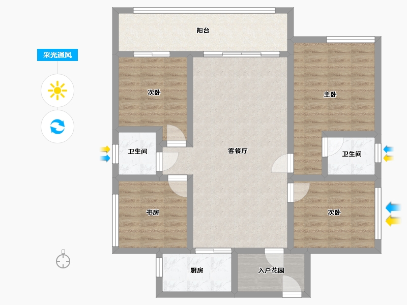 四川省-广安市-邻州府-122.44-户型库-采光通风