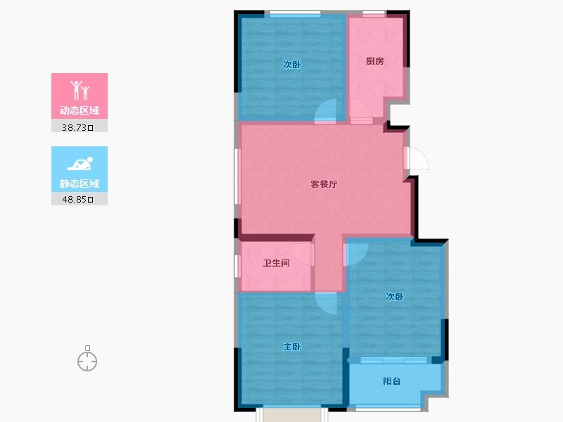 山东省-潍坊市-宏力壹号院-78.01-户型库-动静分区