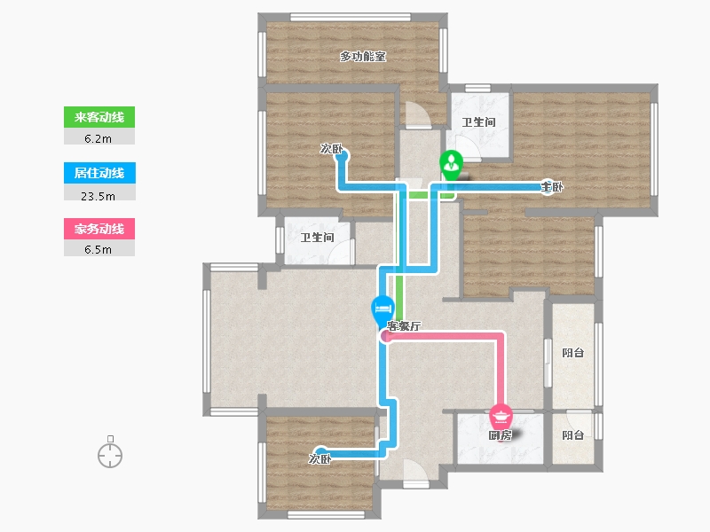 广东省-汕头市-汕头市龙湖区东海岸新城龙光御海天禧3区-150.00-户型库-动静线