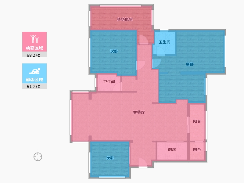 广东省-汕头市-汕头市龙湖区东海岸新城龙光御海天禧3区-150.00-户型库-动静分区