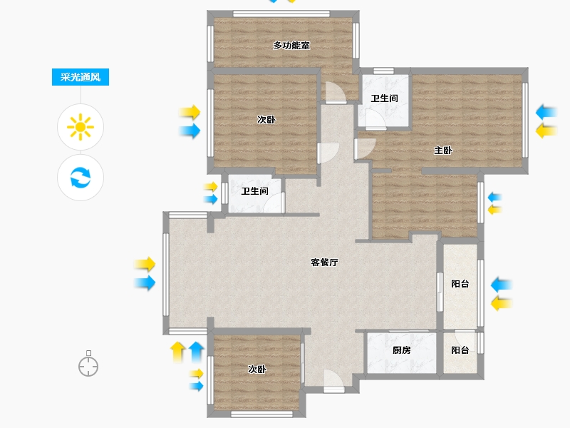 广东省-汕头市-汕头市龙湖区东海岸新城龙光御海天禧3区-150.00-户型库-采光通风