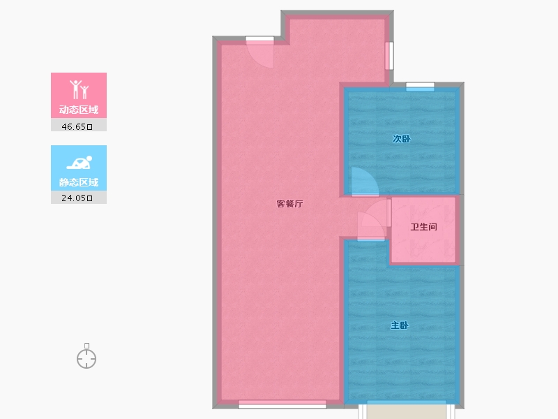 内蒙古自治区-包头市-万科中央公园-70.00-户型库-动静分区