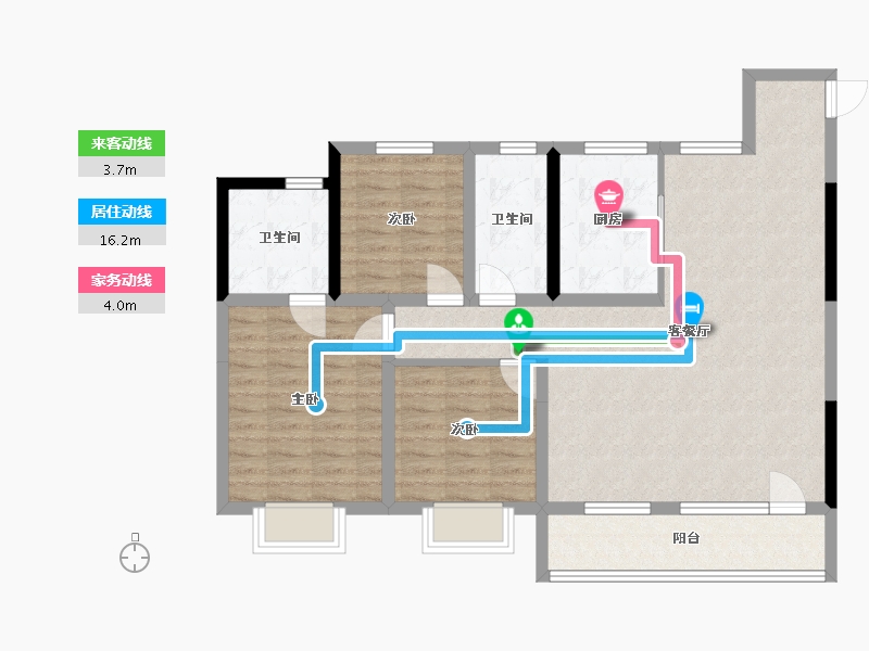 山东省-青岛市-世茂璀璨天城-110.00-户型库-动静线