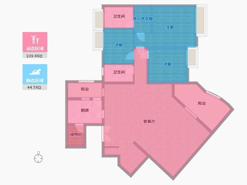 重庆-重庆市-东和春天-139.00-户型库-动静分区