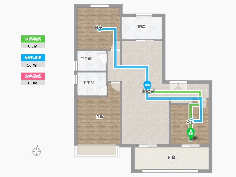 山东省-泰安市-肥城上城郦景-95.20-户型库-动静线