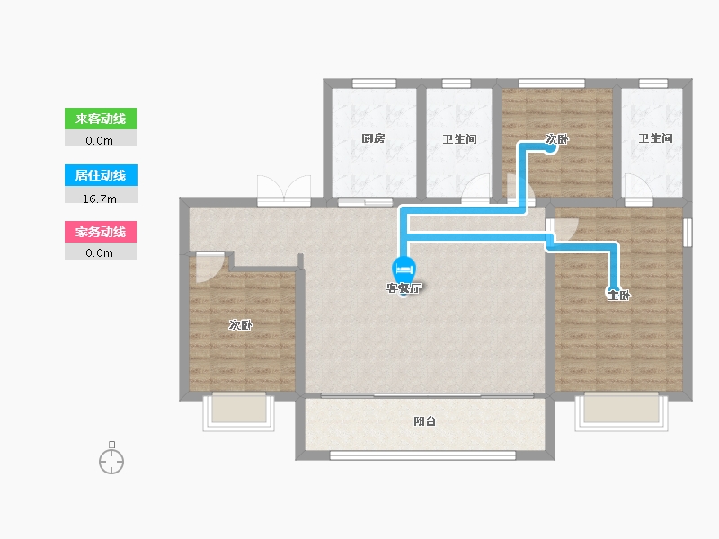 山东省-潍坊市-城投麓台雅园-105.61-户型库-动静线