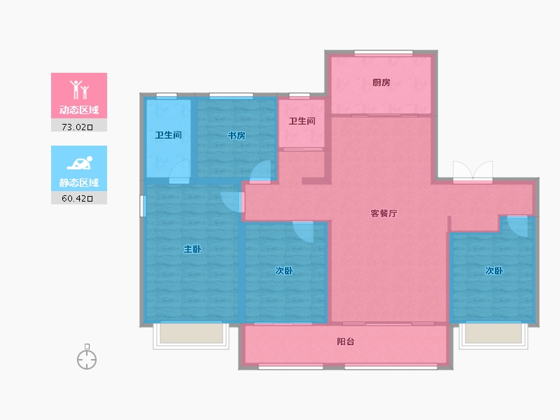 山东省-潍坊市-城投麓台雅园-120.80-户型库-动静分区