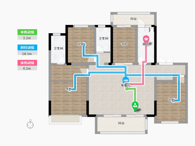 河南省-濮阳市-新城国际-140.00-户型库-动静线