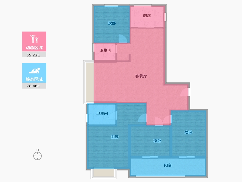 浙江省-温州市-香丽园-122.00-户型库-动静分区