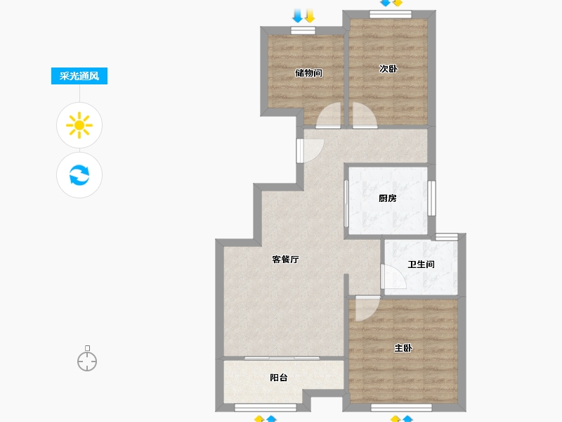 上海-上海市-秀雅苑-95.00-户型库-采光通风