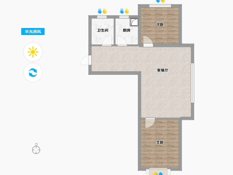 辽宁省-抚顺市-澳海御景苑-78.00-户型库-采光通风