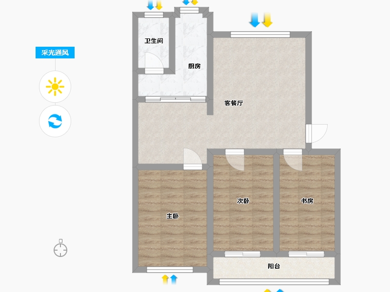 河北省-沧州市-金盾小区-78.74-户型库-采光通风