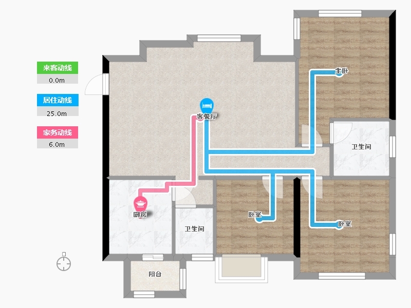 四川省-内江市-甜城国际社区-87.75-户型库-动静线