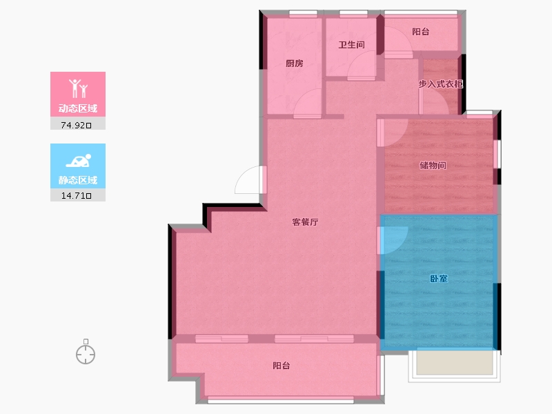 安徽省-合肥市-文一桃李轩-80.80-户型库-动静分区