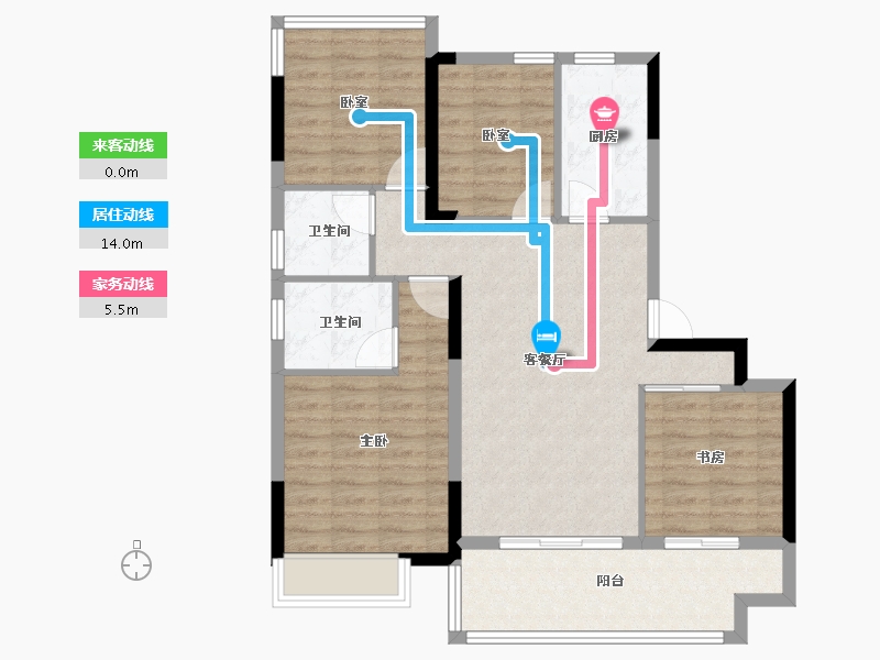 安徽省-合肥市-文一桃李轩-89.59-户型库-动静线