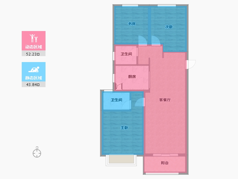 山西省-晋中市-沾岭华府-101.00-户型库-动静分区