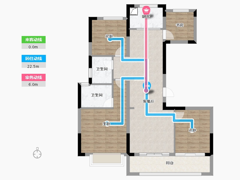 浙江省-金华市-江稠府-98.00-户型库-动静线