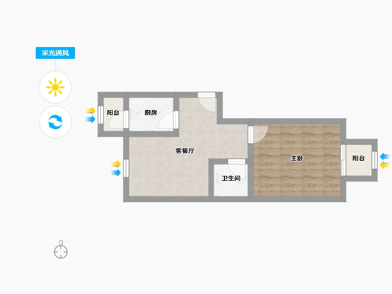 北京-北京市-大牛坊社区-2期-55.00-户型库-采光通风