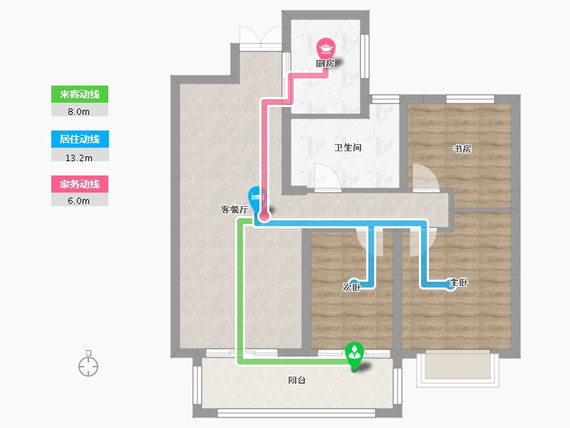 江苏省-淮安市-钱隆御景-79.00-户型库-动静线