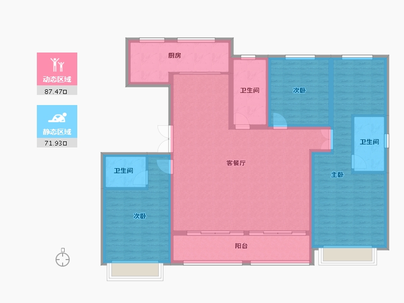 山东省-潍坊市-城投麓台雅园-144.80-户型库-动静分区