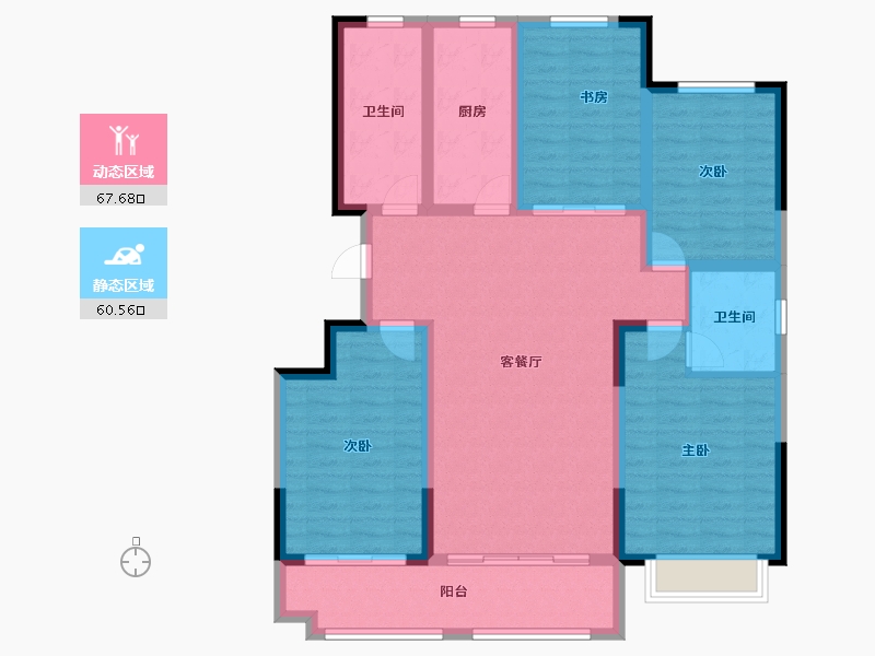 山东省-潍坊市-宏力壹号院-115.01-户型库-动静分区