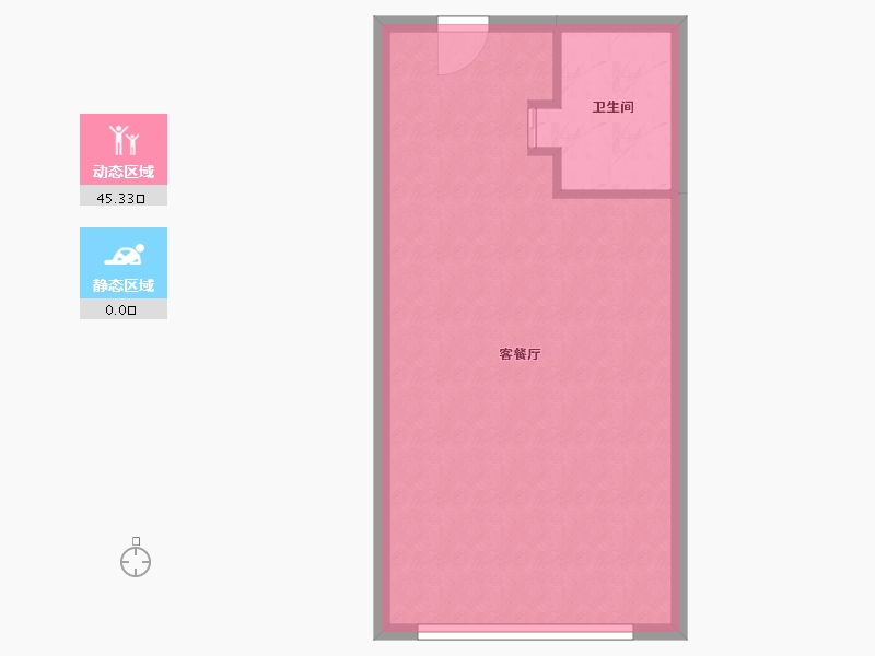 浙江省-温州市-南湖未来ONE-41.60-户型库-动静分区