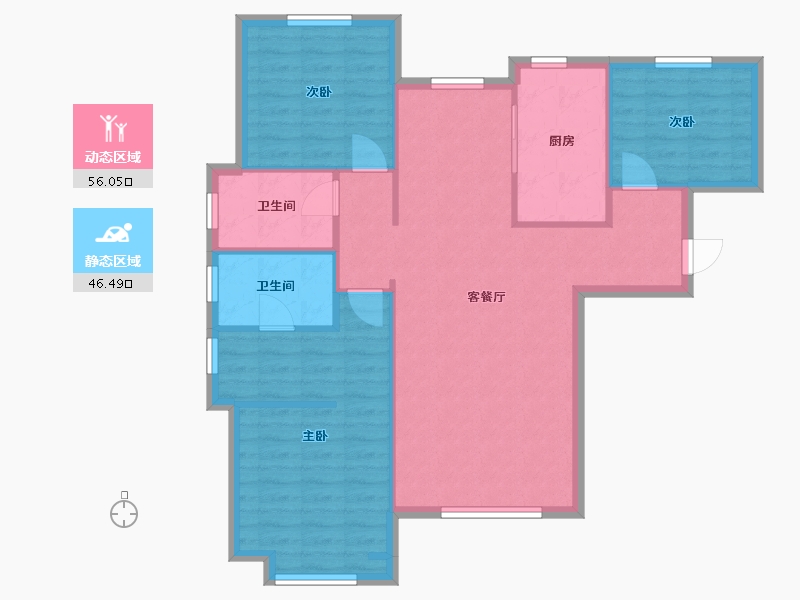 天津-天津市-远洋城-92.00-户型库-动静分区