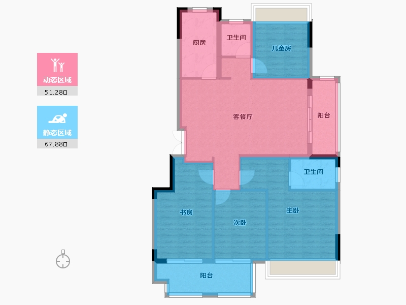 安徽省-宣城市-香悦荣府-110.00-户型库-动静分区