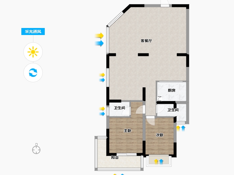 福建省-厦门市-富贵花园-100.00-户型库-采光通风