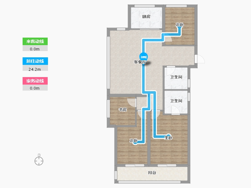 浙江省-杭州市-燕语海棠轩-112.80-户型库-动静线