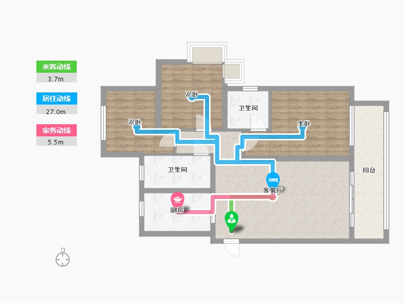 陕西省-渭南市-朝阳云著-120.00-户型库-动静线