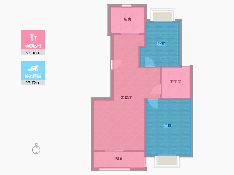 山东省-烟台市-金鑫家园-80.00-户型库-动静分区