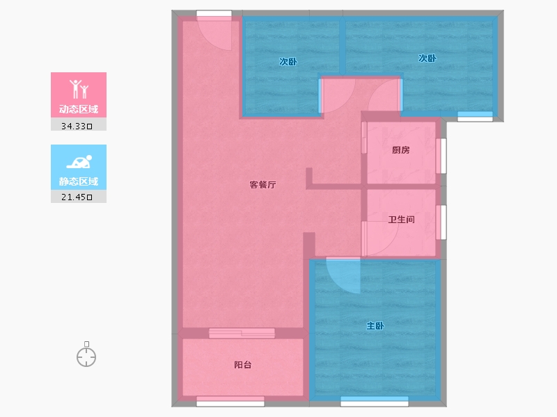 广东省-深圳市-天和北苑-54.00-户型库-动静分区