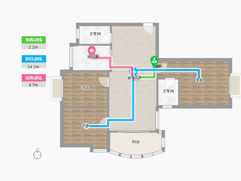 上海-上海市-殷馨花苑-122.00-户型库-动静线