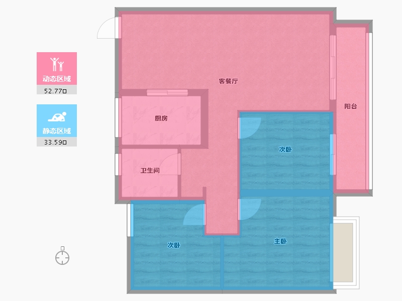 江苏省-苏州市-铂珺庭-85.00-户型库-动静分区