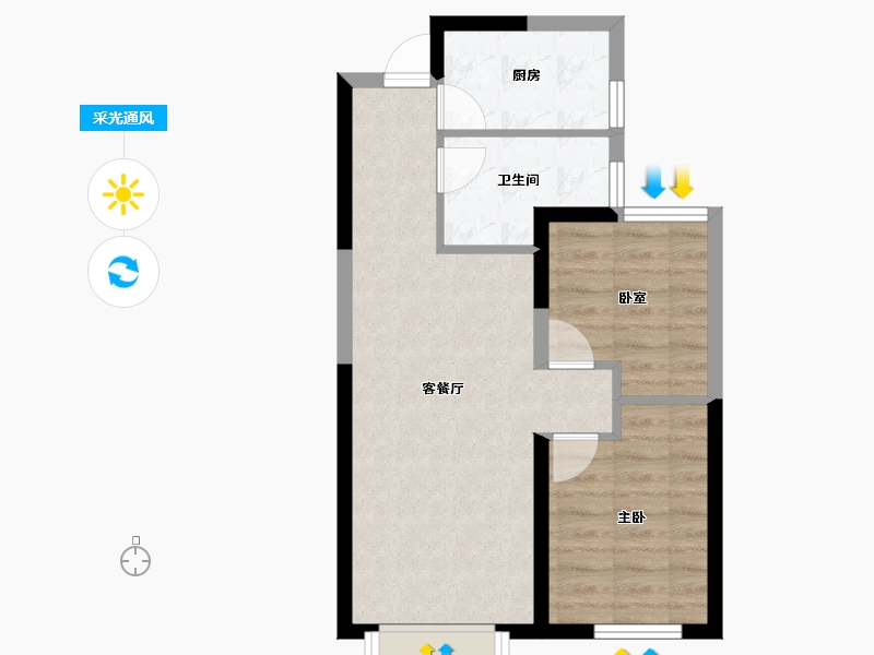 天津-天津市-首创禧悦-53.40-户型库-采光通风