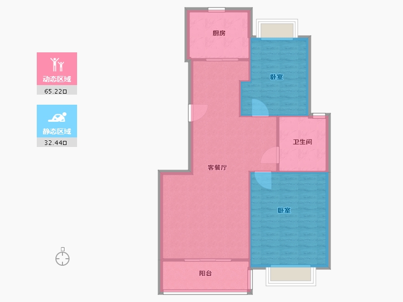 山东省-烟台市-福鑫家园-90.00-户型库-动静分区