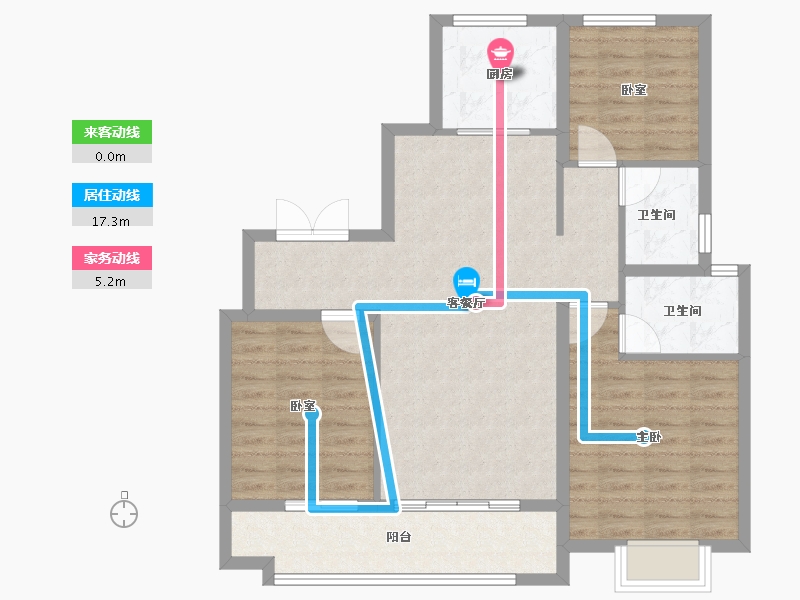 山东省-泰安市-晟地·御山壹品-92.80-户型库-动静线