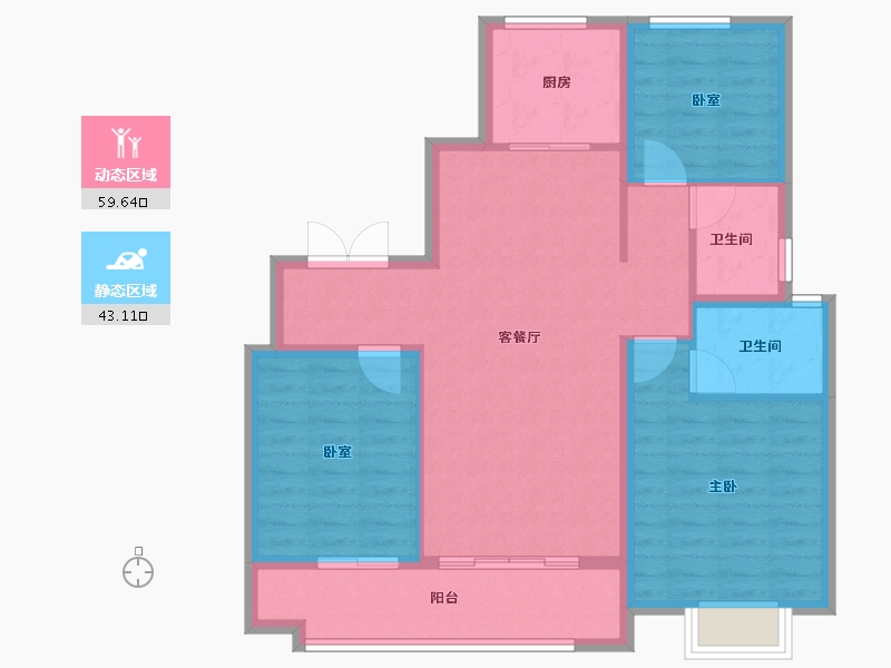 山东省-泰安市-晟地·御山壹品-92.80-户型库-动静分区