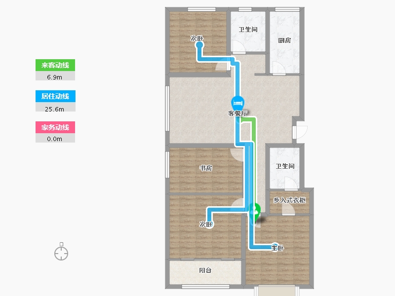 山东省-菏泽市-清华园-120.00-户型库-动静线