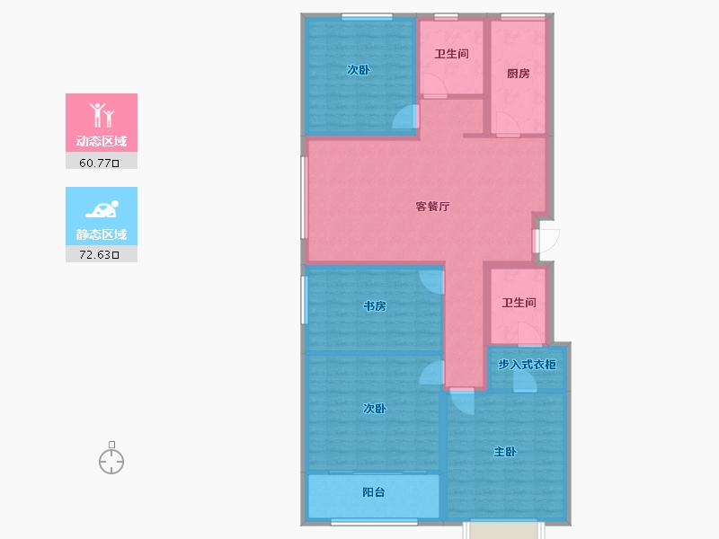 山东省-菏泽市-清华园-120.00-户型库-动静分区