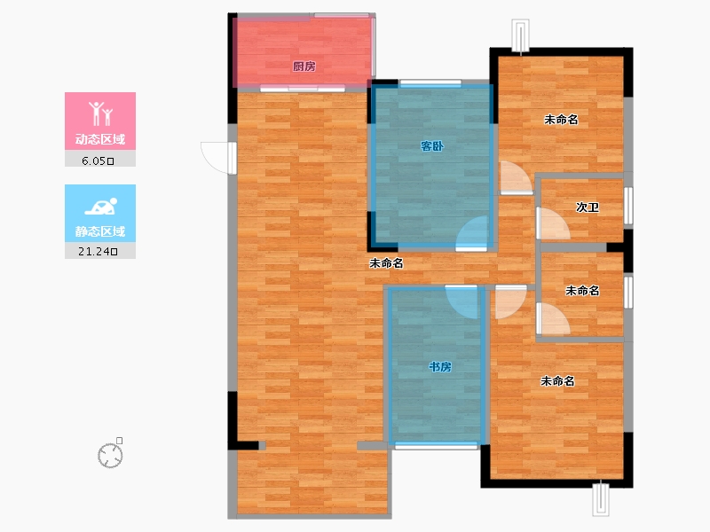 广西壮族自治区-北海市-星海名城-94.34-户型库-动静分区