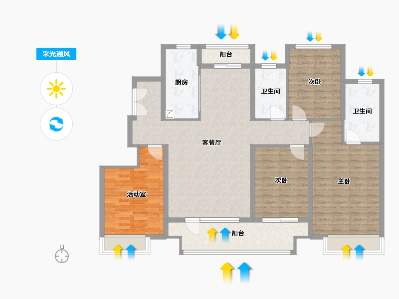 山东省-青岛市-国际海洋智区-130.00-户型库-采光通风